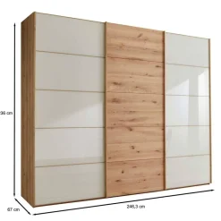 Wohnen Kleiderschränke|Schränke<Kleiderschrank 250 cm breit mit zwei Höhen - Nikoba