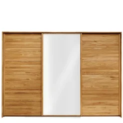 Wohnen Kleiderschränke|Schränke<Kleiderschrank aus Wildeiche mit Weißglas - Divnoi