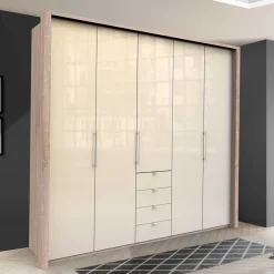 Wohnen Kleiderschränke<Kleiderschrank fürs Schlafzimmer in Creme - Rativian
