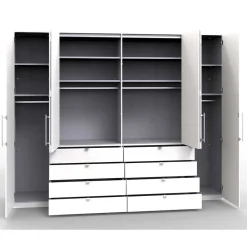 Wohnen Kleiderschränke<Kleiderschrank fürs Schlafzimmer mit Metallgriffen - Donpiave