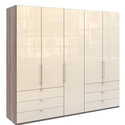 Wohnen Kleiderschränke<Kleiderschrank in Creme Glasbeschichtung - Porecca
