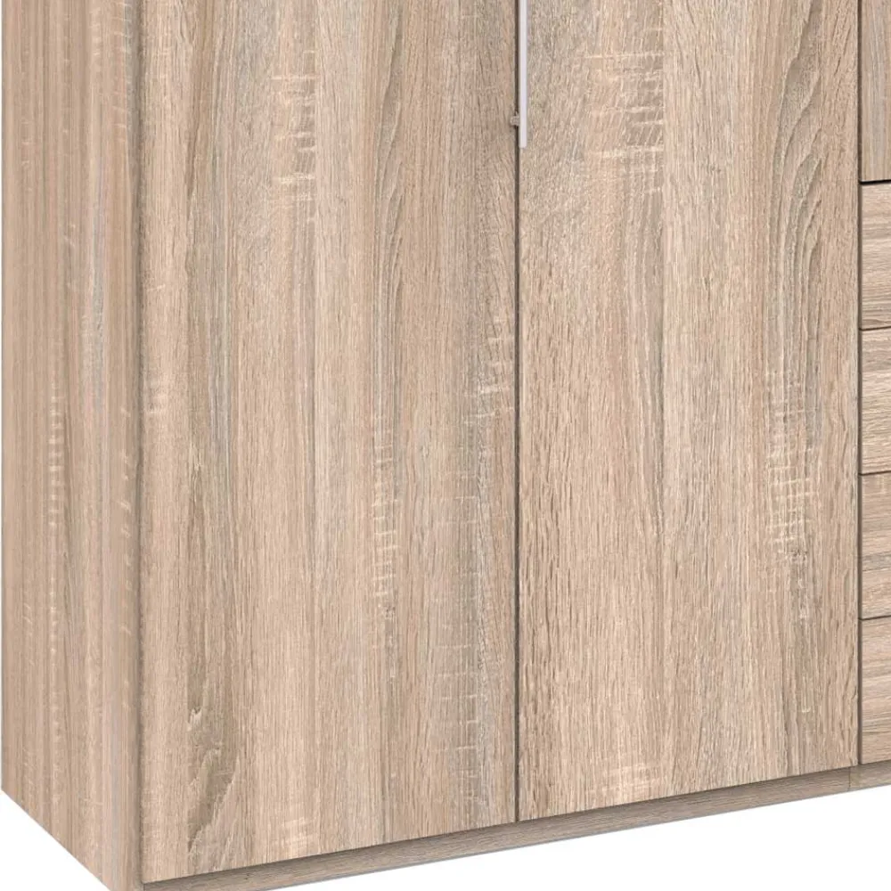 Wohnen Kleiderschränke<Kleiderschrank in Holzoptik Eiche sägerau - Zayun
