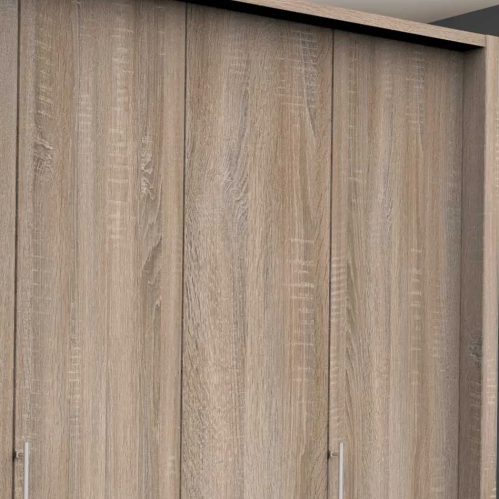 Wohnen Kleiderschränke<Kleiderschrank in Holzoptik Eiche sägerau - Zayun