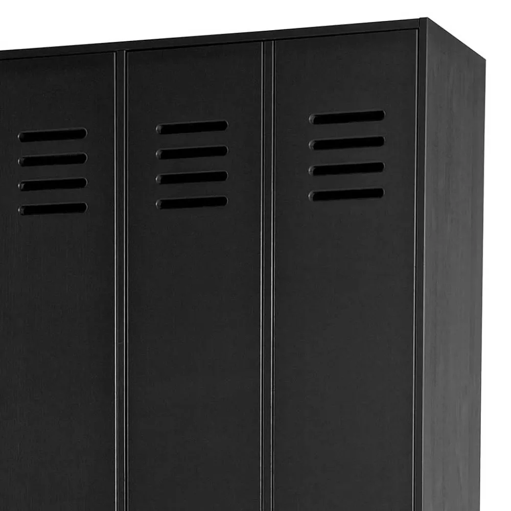 Wohnen Kleiderschränke|Schränke<Kleiderschrank in Spind Optik aus Holz und Holzwerkstoff - Tivegos