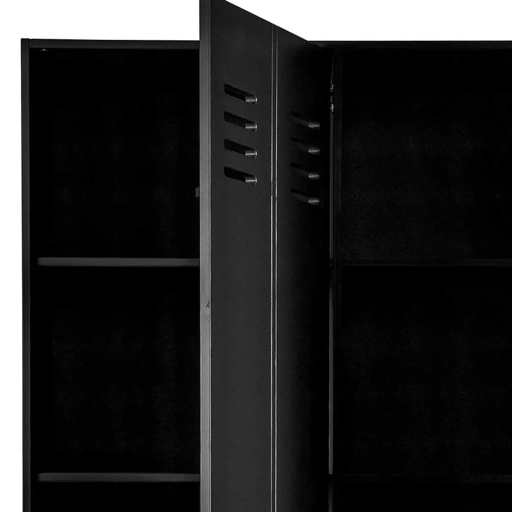 Wohnen Kleiderschränke|Schränke<Kleiderschrank in Spind Optik aus Holz und Holzwerkstoff - Tivegos