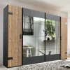 Wohnen Kleiderschränke<Kleiderschrank in Tanne Dekor & Grau - Ardila