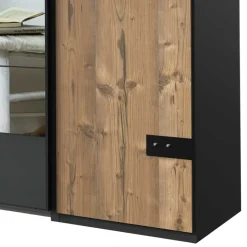Wohnen Kleiderschränke<Kleiderschrank in Tanne Dekor & Grau - Ardila