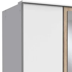 Wohnen Kleiderschränke<Kleiderschrank in Weiß mit Eiche Sägerau NB - Magdelan