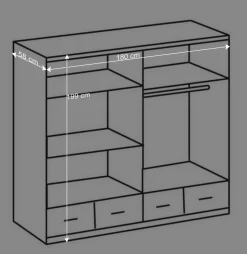 Wohnen Kleiderschränke|Schränke<Kleiderschrank Mellevos in Weiß