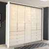 Wohnen Kleiderschränke|Schränke<Kleiderschrank mit Glasfront in Cremefarben - Zidarie