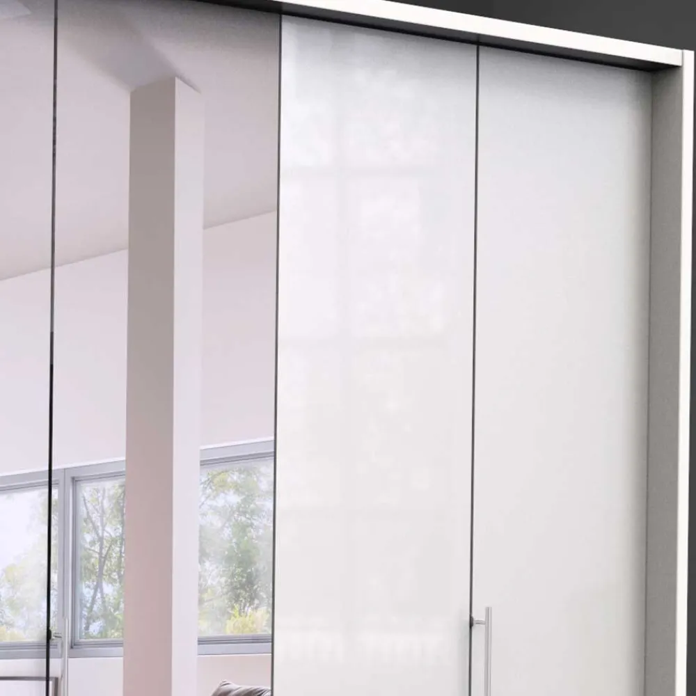 Wohnen Kleiderschränke|Schränke<Kleiderschrank mit Gleittüren in Weiß - Dolienca