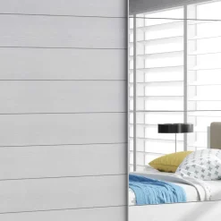 Wohnen Kleiderschränke|Schränke<Kleiderschrank mit Schwebetüren in Esche Weiß - Pruducia