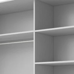 Wohnen Kleiderschränke|Schränke<Kleiderschrank mit Schwebetüren in Esche Weiß - Pruducia