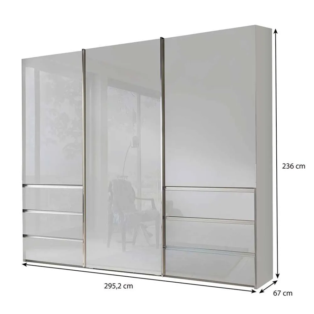 Wohnen Kleiderschränke|Schränke<Kleiderschrank mit sechs Schubladen und drei Türen - Ectria