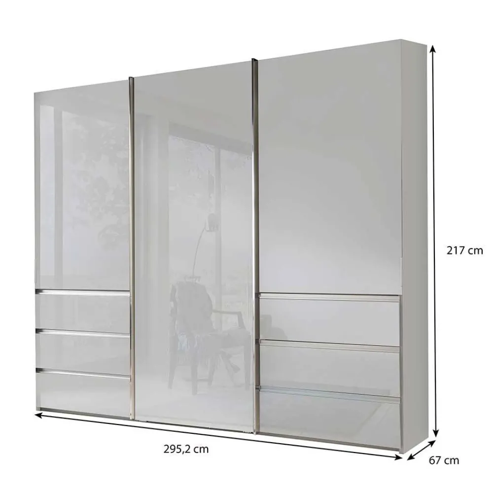 Wohnen Kleiderschränke|Schränke<Kleiderschrank mit sechs Schubladen und drei Türen - Ectria
