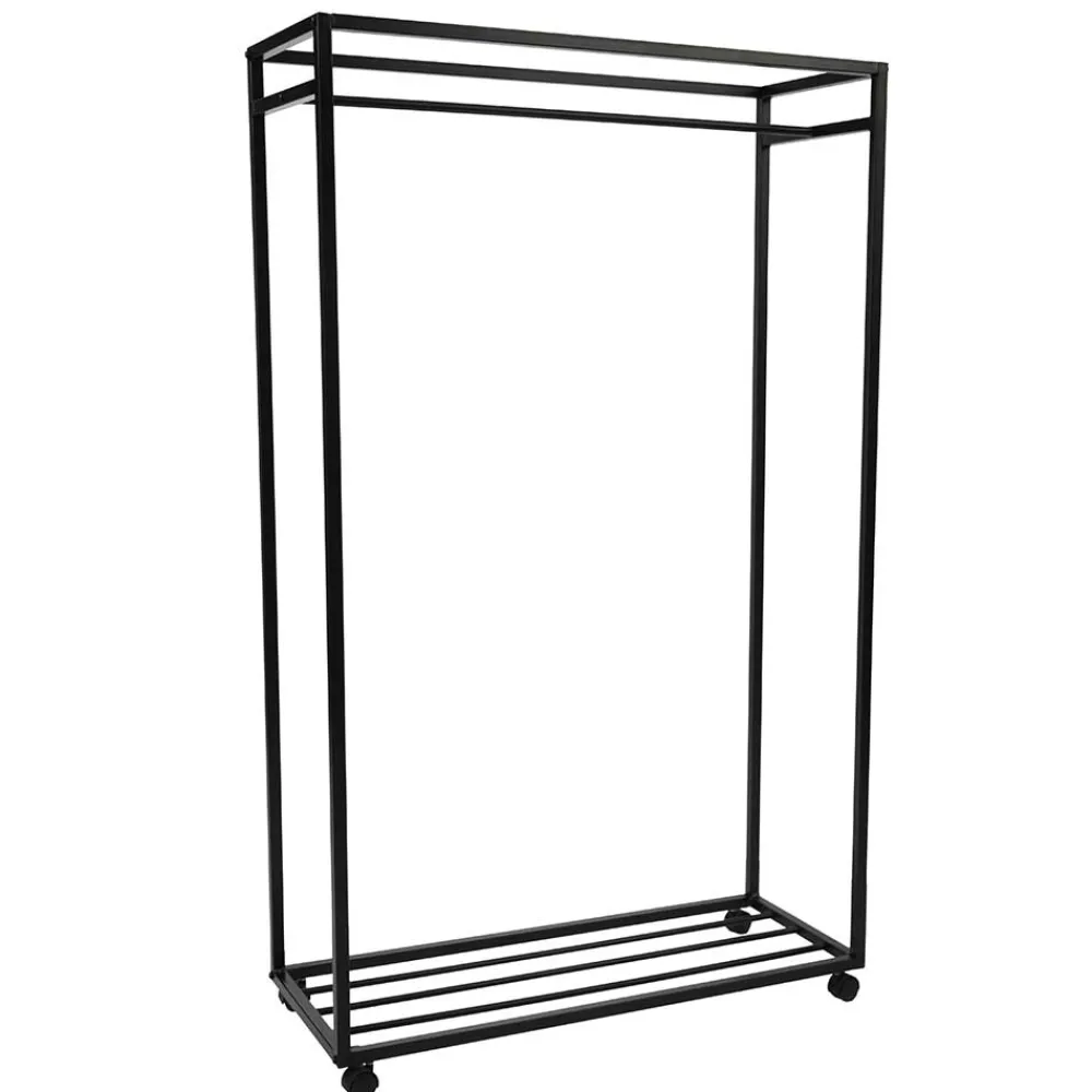 Wohnen Garderoben<Kleiderwagen Rollgarderobe in Schwarz - Baslanica