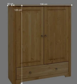 Wohnen Highboards<Kleiner Holzschrank mit 2 Türen - Imressa