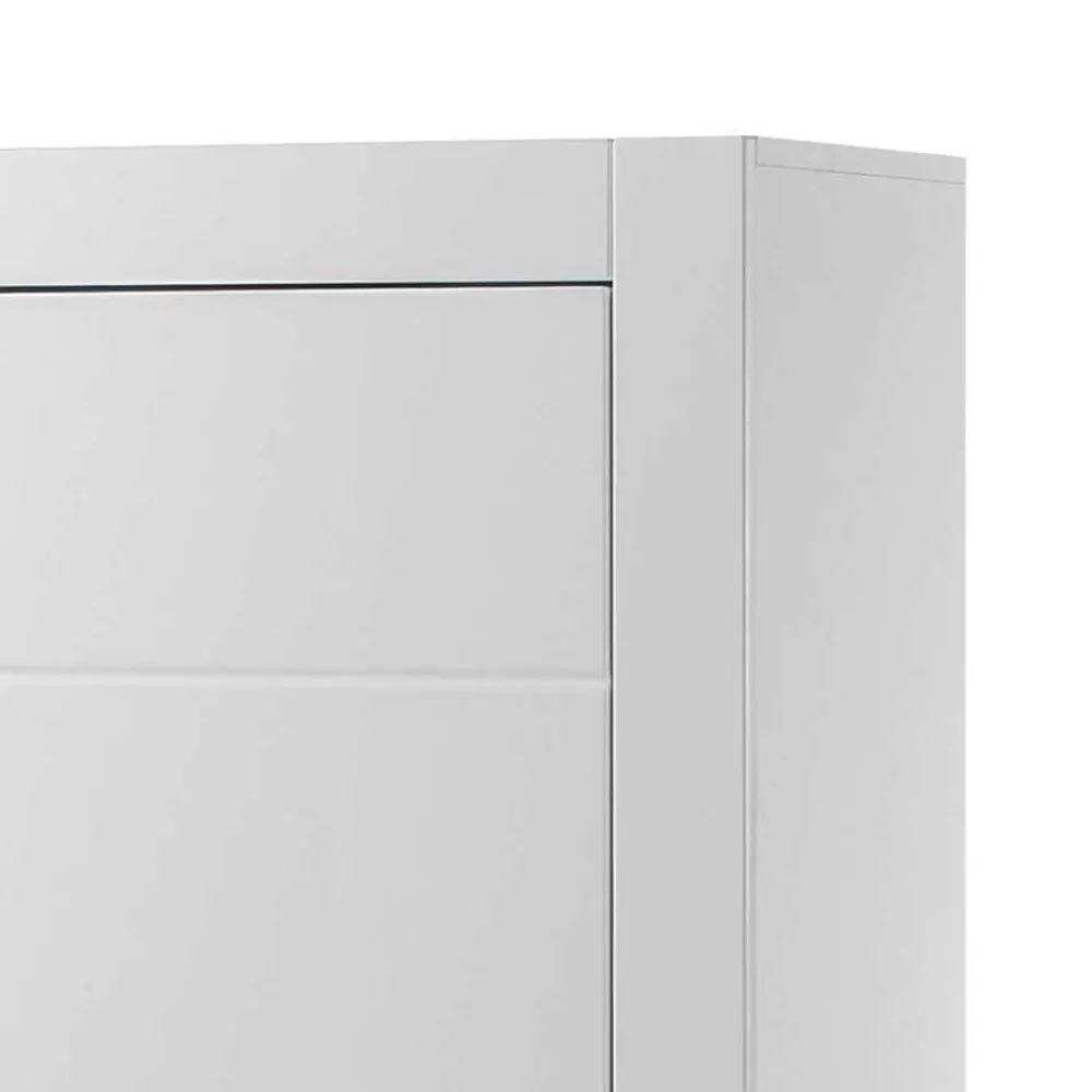 Wohnen Highboards<Kleiner Wohnraum Schrank in Weiß Hochglanz Yulis 2-türig