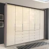 Wohnen Kleiderschränke<Kombi Kleiderschrank in Creme Glas - Tauron