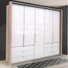 Wohnen Kleiderschränke<Kombi Schlafzimmer-Kleiderschrank in Weiß Glas - Bosays