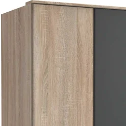Wohnen Kleiderschränke|Schränke<Kombi-Drehtürenschrank in Eiche Sägerau - Danah