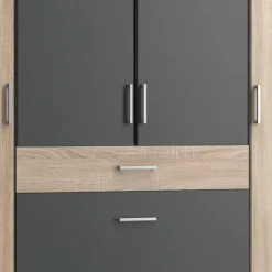 Wohnen Kleiderschränke|Schränke<Kombi-Drehtürenschrank in Eiche Sägerau - Danah