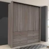 Wohnen Kleiderschränke<Kombi-Falttürenschrank mit acht Schubladen - Crenba