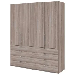 Wohnen Kleiderschränke<Kombi-Falttürenschrank mit acht Schubladen - Crenba