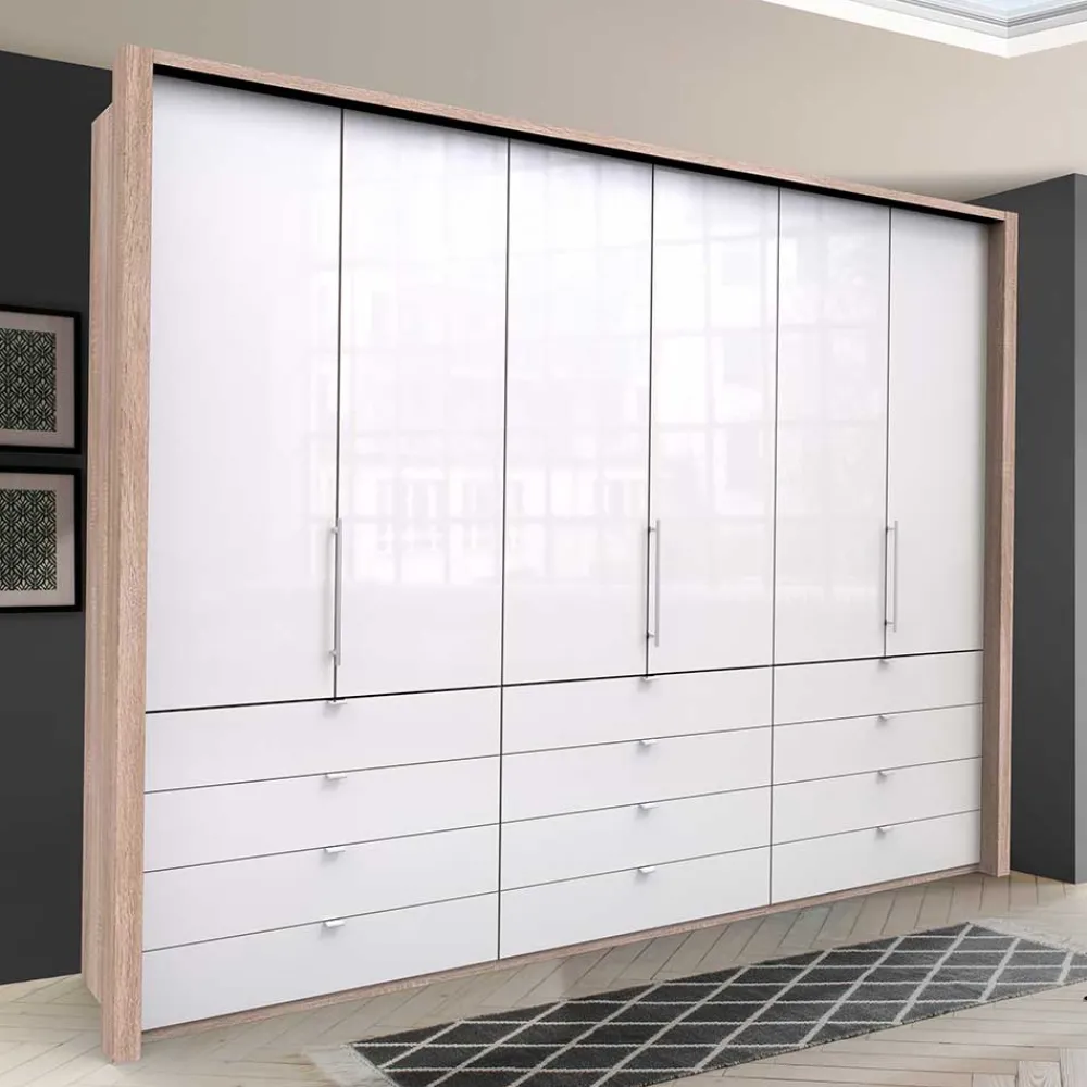 Wohnen Kleiderschränke<Kombi-Kleiderschrank mit zwölf Schubladen - Bosays