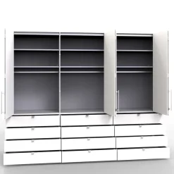 Wohnen Kleiderschränke<Kombi-Kleiderschrank mit zwölf Schubladen - Bosays