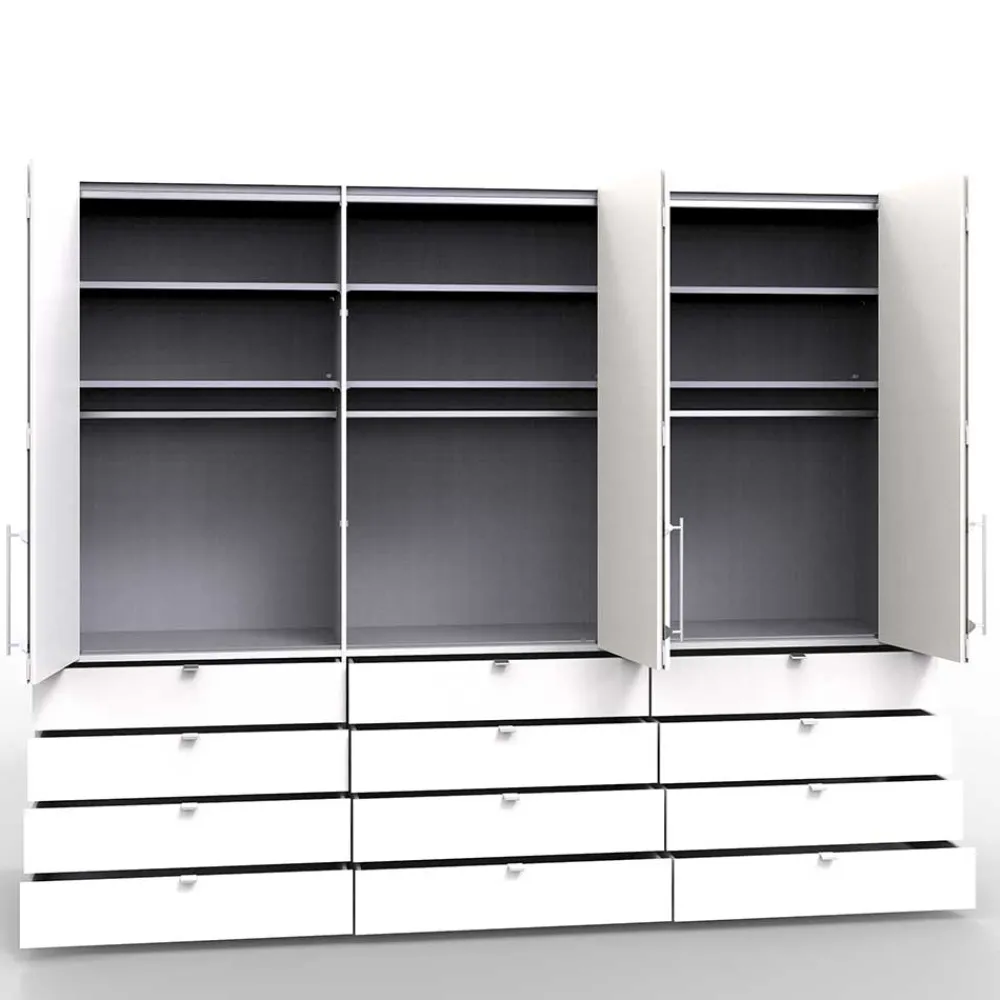 Wohnen Kleiderschränke<Kombi-Kleiderschrank mit zwölf Schubladen - Bosays