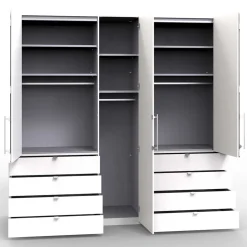 Wohnen Kleiderschränke|Schränke<Kombi-Schlafzimmerschrank in Cremefarben - Rativian