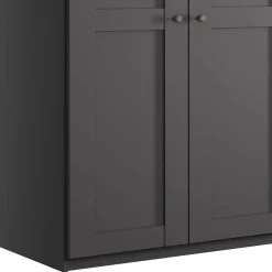 Wohnen Kleiderschränke|Schränke<Kombi-Schlafzimmerschrank in Dunkelgrau - Mataram