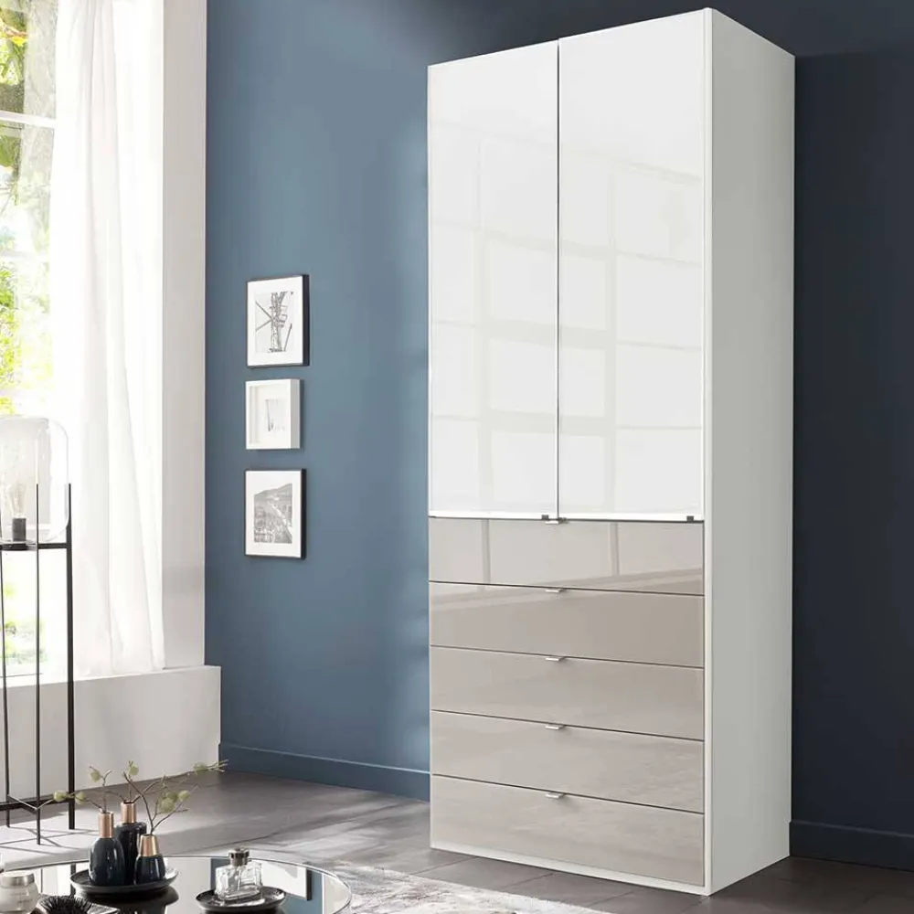 Wohnen Kleiderschränke|Schränke<Kombi-Schlafzimmerschrank zweifarbig - Pascan