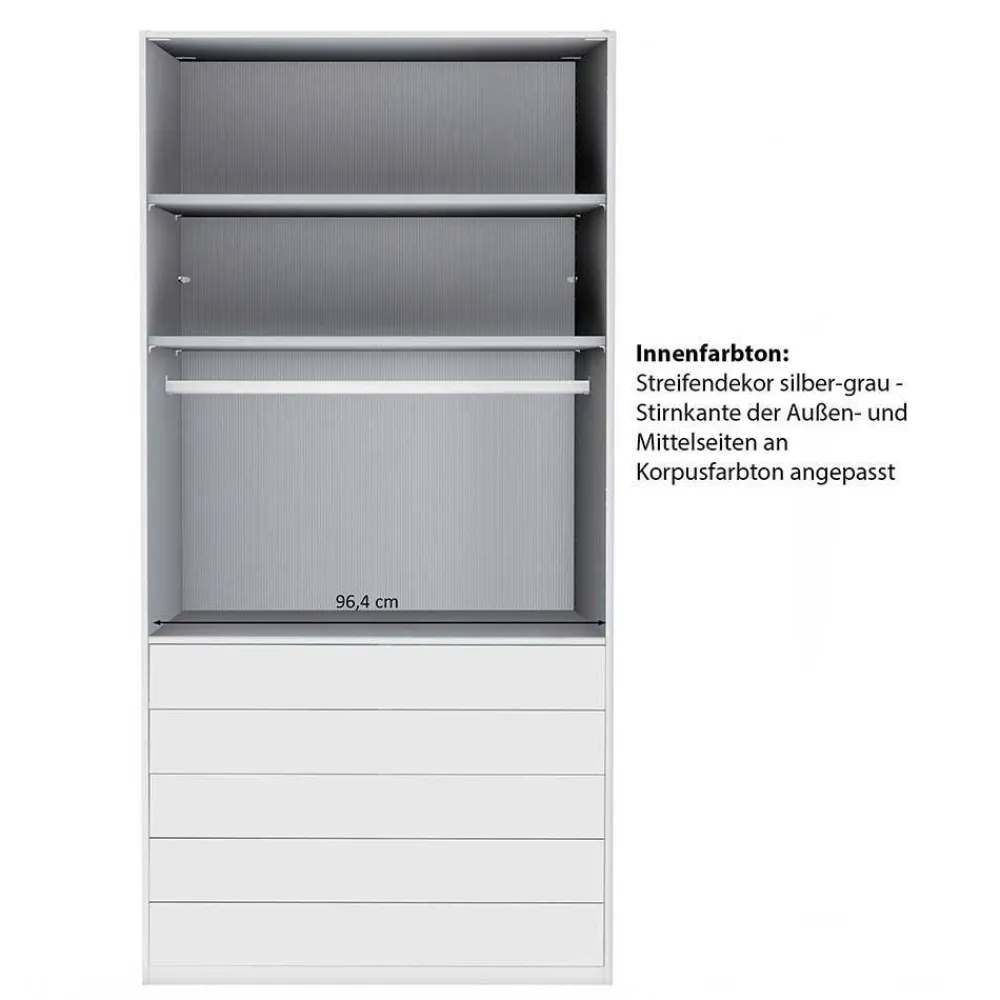 Wohnen Kleiderschränke|Schränke<Kombi-Schlafzimmerschrank zweifarbig - Pascan