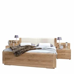 Wohnen Betten<Komfort Doppelbett Anglesia und Nachttisch Set (dreiteilig)