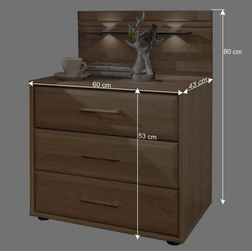 Wohnen Betten<Komfort Doppelbett Anglesia und Nachttisch Set (dreiteilig)