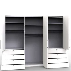 Wohnen Kleiderschränke|Schränke<Komfort Kleiderschrank mit acht Schubladen - Crenba