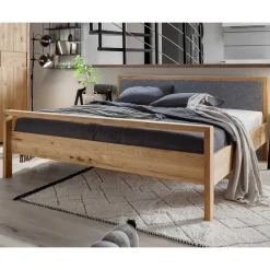 Wohnen Betten<Komfort-Einzelbett in 140x200 aus Wildeiche - Martinez