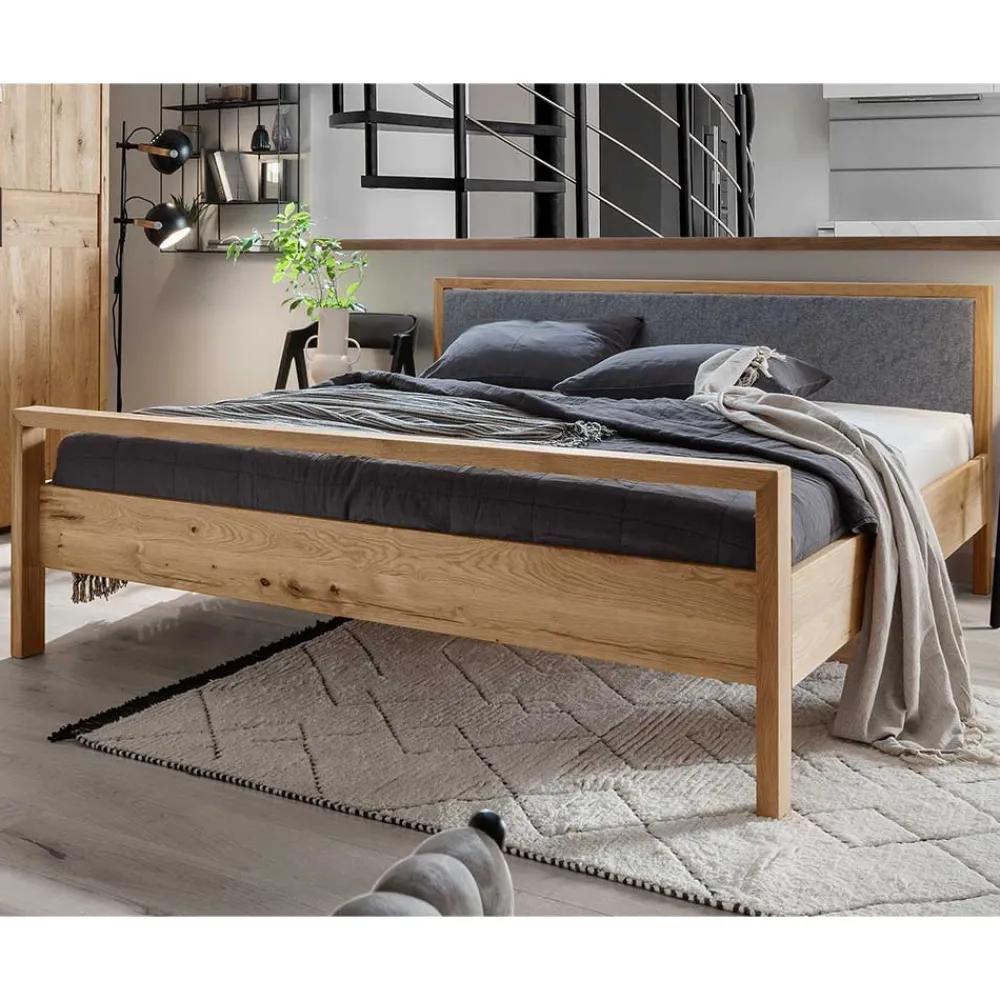Wohnen Betten<Komfort-Einzelbett in 140x200 aus Wildeiche - Martinez