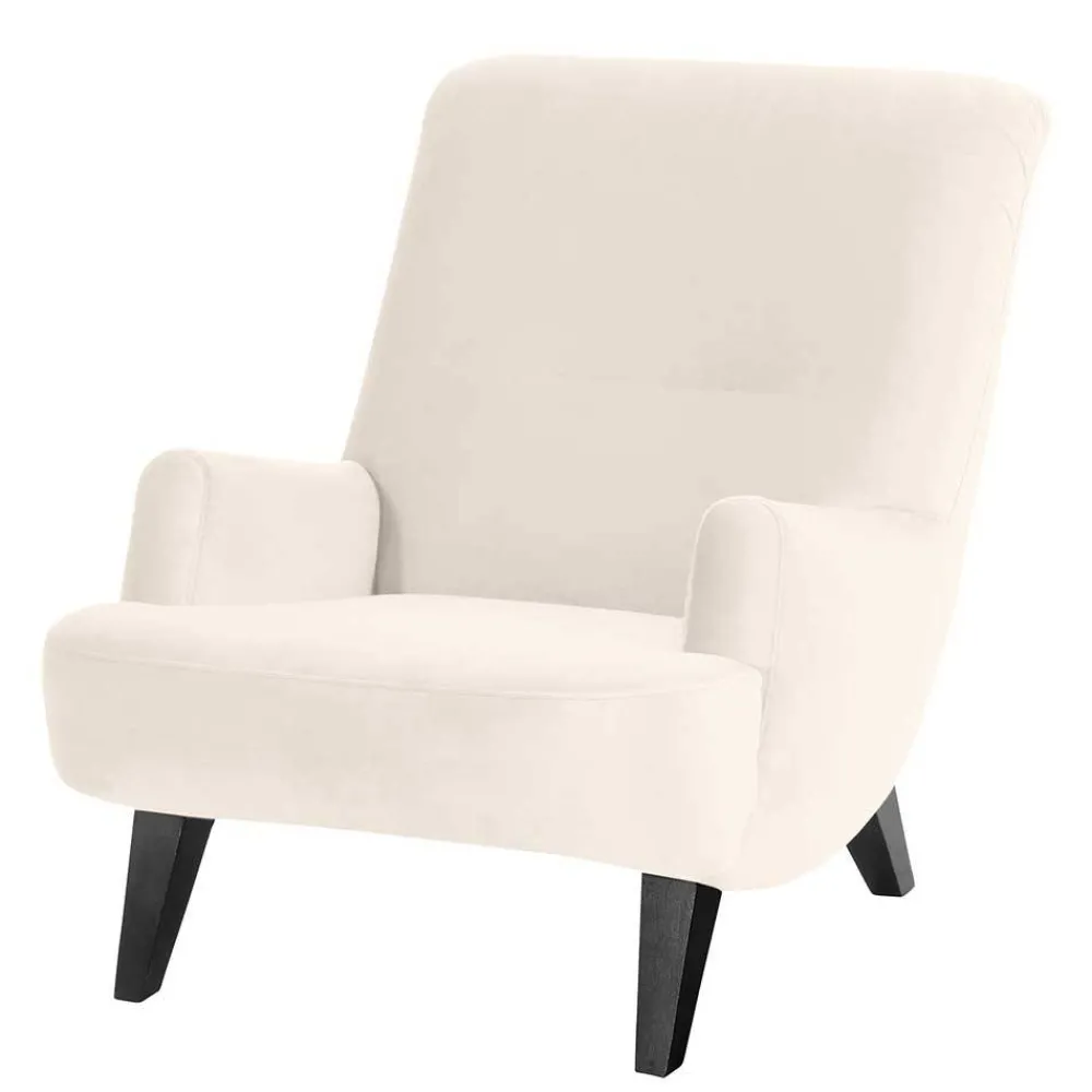 Wohnen Sessel<Komfortsessel in Cremefarben und Schwarz - Chalil