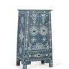 Wohnen Highboards<Kommode in Blau mit weißer Bemalung - Fleet