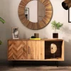 Wohnen Tv & Hifi-Möbel|Lowboards<Kommode mit 2 Türen & Fach aus Wildeiche - Kerfa