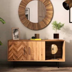 Wohnen Tv & Hifi-Möbel|Lowboards<Kommode mit 2 Türen & Fach aus Wildeiche - Kerfa