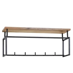 Wohnen Garderoben<Kompakte Wandgarderobe mit Holz Hutboden - Burgossi