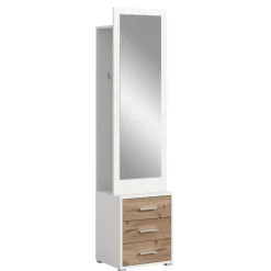 Wohnen Garderoben<Kompaktgarderobe in Weiß mit Asteiche - Wakes