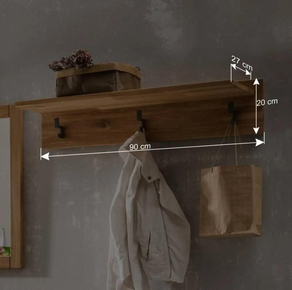 Wohnen Garderoben<Komplett Flureinrichtung aus Holz - Teano (fünfteilig)