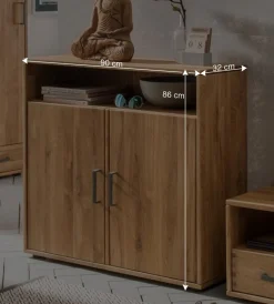 Wohnen Garderoben<Komplett Flureinrichtung aus Holz - Teano (fünfteilig)