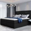 Wohnen Betten<Komplettbett in Schwarzbraun Stoffbezug - Aundre