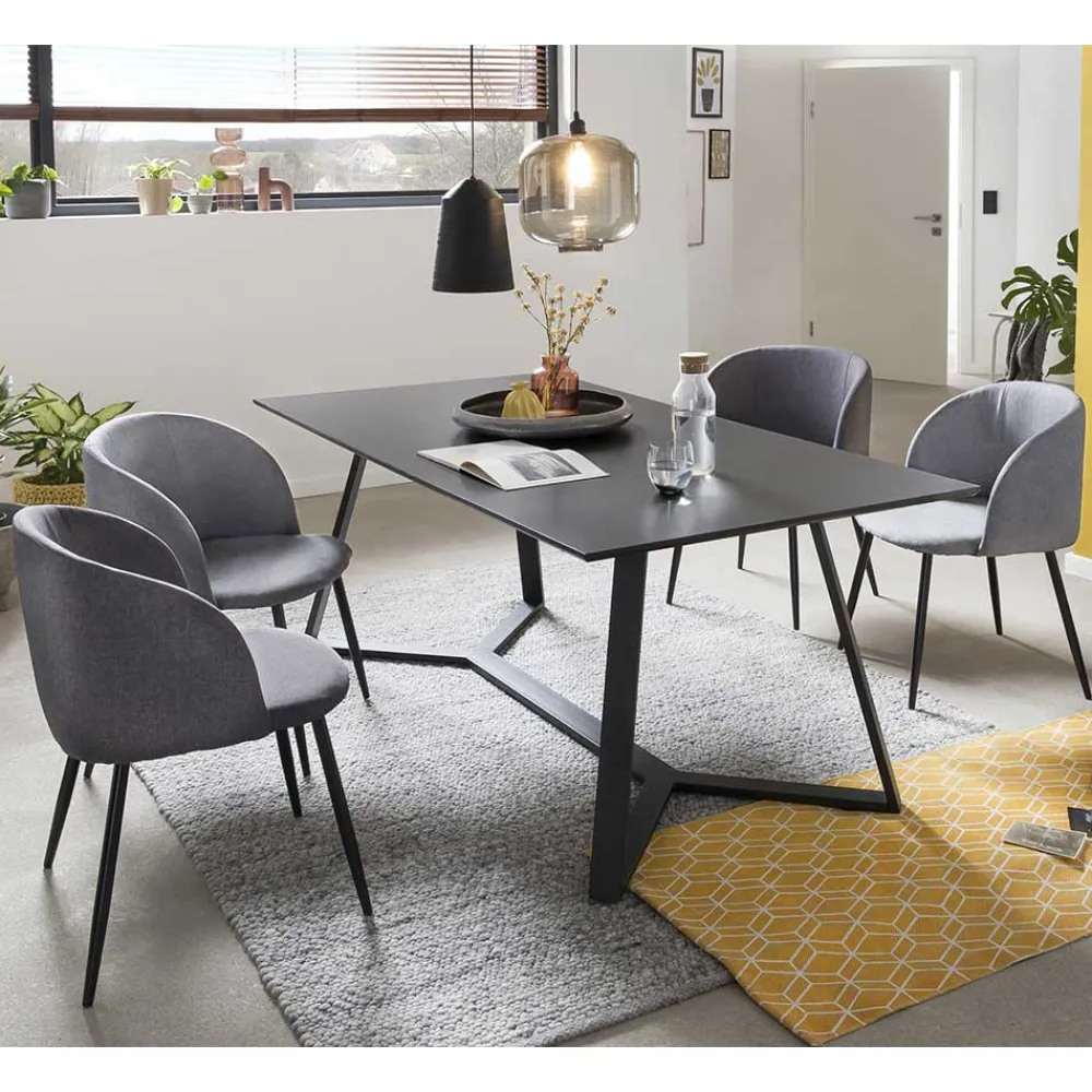 Wohnen Sitzgruppe<Komplette Essgruppe im Industrial Style - Calist (fünfteilig)